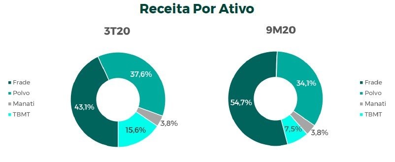 Receita por ativo