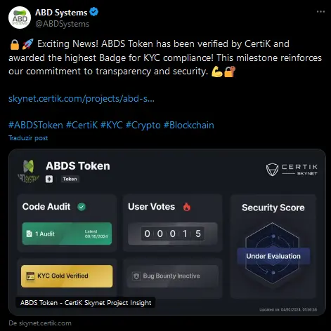 ABDS Token Twitter